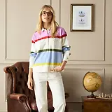Thumbnail 3 of Joules Women's Lara Boxy Fit Rugby Shirt - Multi