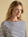 Thumbnail 4 of Joules Women's Harbour Long Sleeve Top - Cream/Navy Stripe