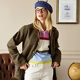 Thumbnail 2 of Joules Women's Amelie Adjustable Wool Beret Hat - Navy