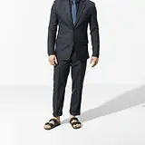 Thumbnail 4 of Birkenstock Unisex Arizona Birko-Flor Regular Sandals - Black