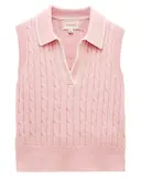 Thumbnail 1 of Joules Women's Janey Collar Cable Knit Tank - Pink