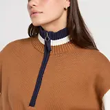 Thumbnail 5 of Joules Women's Varsity Colourblock Quarter Zip Jumper - Tan Brown