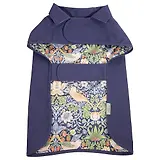 Thumbnail 3 of William Morris Reversible Dog Coat - Strawberry Thief Print