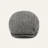 Thumbnail 2 of Stetson Belfast Driver Wool Herringbone Flat Cap - Anthra Melange Herringbone