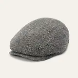 Thumbnail 3 of Stetson Belfast Driver Wool Herringbone Flat Cap - Anthra Melange Herringbone