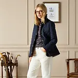 Thumbnail 3 of Joules Women's Quinn Showerproof Diamond Quilted Coat - Navy