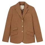 Thumbnail 1 of Joules Women's Canterly Formal Tweed Suit Blazer - Brown Herringbone