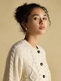 Thumbnail 4 of Joules Women's Rafferty Cable Knit Cardigan - Cream