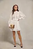 Thumbnail 3 of Holland Cooper Women's Collarless Broderie Mini Dress - White