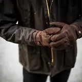 Thumbnail 7 of Hestra Bergvik Suede Leather Gloves - Espresso