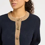 Thumbnail 3 of Joules Women's Nora Knitted Cardigan - Navy/Tan