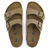 Thumbnail 2 of Birkenstock Unisex Arizona Soft Footbed Suede Leather Regular Sandals - Taupe