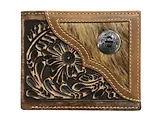 Thumbnail 1 of Stetson Hair-On-Hide Concho Leather Bi-Fold Wallet - Brown