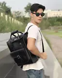 Thumbnail 10 of Dr Martens Kiev Smooth Leather Laptop Backpack - Black