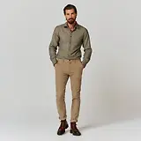 Thumbnail 4 of Oliver Sweeney Men's Ahakista Cotton Moleskin Trousers - Mole