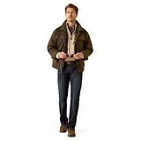 Thumbnail 3 of Ariat Men's Bolinas 100% Wool Windproof Sweater - Oatmeal