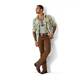 Thumbnail 3 of Ariat Men's Retro Long Sleeve Shirt - Turquoise