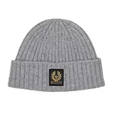 Thumbnail 1 of Belstaff Men's Lambswool Watch Beanie Hat - Pale Grey Melange