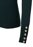 Thumbnail 2 of Holland Cooper Women's Buttoned Knit Roll Neck - Deep Emerald
