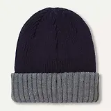 Thumbnail 2 of Sealskinz Bacton Waterproof Cold Weather Roll Cuff Beanie Hat - Colour Block Navy