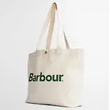 Thumbnail 3 of Barbour Logo Tote Bag - Ecru/Barbour Green