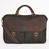 Thumbnail 7 of Barbour Wax Leather Briefcase - Olive