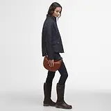 Thumbnail 3 of Barbour Women's Crawford Cavalry Quilted Jacket - Dark Navy/Ancient Tartan