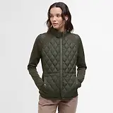 Thumbnail 2 of Barbour Women's Edda Quilted Sweat Jacket - Olive