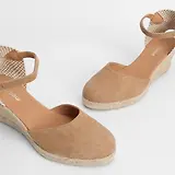 Thumbnail 5 of Barbour Women's Elder Wedge Espadrilles - Tan Suede