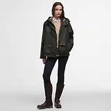 Thumbnail 3 of Barbour Women's Hollies Wax Jacket - Archive Olive/Ancient Tartan