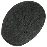 Thumbnail 2 of Stetson Belfast Driver Classic Wool Herringbone Flat Cap - Moss Green