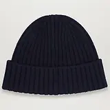 Thumbnail 2 of Belstaff Men's Lambswool Watch Beanie Hat - Dark Navy