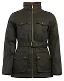 Thumbnail 1 of Holland Cooper Women's Belted Waxed Jacket - Dark Olive