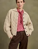 Thumbnail 3 of Penelope Chilvers Women's Cornwall Wool Cardigan - Cream