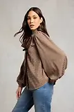 Thumbnail 5 of Holland Cooper Women's Burford Blouse - Coffee Gingham