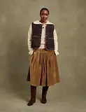 Thumbnail 5 of Penelope Chilvers Women's Lancaster Cotton Velvet Skirt - Tan