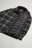 Thumbnail 8 of Woolrich Men's Recycled Italian Wool Blend Padded Alaskan Check Overshirt - Grey Black Check