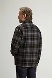 Thumbnail 4 of Woolrich Men's Recycled Italian Wool Blend Padded Alaskan Check Overshirt - Grey Black Check