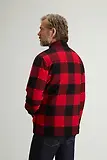 Thumbnail 3 of Woolrich Men's Recycled Italian Wool Blend Padded Alaskan Check Overshirt - Red Buffalo
