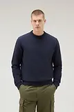Thumbnail 2 of Woolrich Men's Logo Script Cotton Fleece Crewneck - Melton Blue