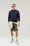 Thumbnail 5 of Woolrich Men's Logo Script Cotton Fleece Crewneck - Melton Blue