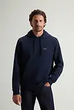 Thumbnail 2 of Woolrich Men's Cotton-Blend Interlock Hooded Sweatshirt - Melton Blue