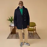 Thumbnail 2 of Gloverall Men's Churchill Peacoat - Navy