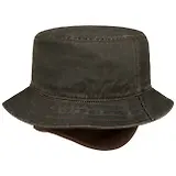 Thumbnail 4 of Stetson Cloth Bucket Hat with Ear Flaps - Brown