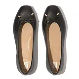 Thumbnail 3 of FitFlop Women's DELICATO Bow Soft Leather Ballet Flats - Black