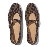 Thumbnail 3 of FitFlop Women's DELICATO Leopard Suede Mary Janes - Chocolate Mix