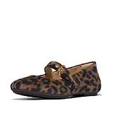 Thumbnail 5 of FitFlop Women's DELICATO Leopard Suede Mary Janes - Chocolate Mix