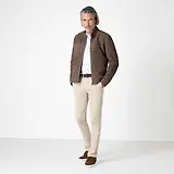 Thumbnail 4 of Oliver Sweeney Men's Dimson Kid Suede Biker Jacket - Truffle