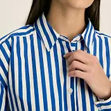 Thumbnail 4 of Joules Women's Amilla Longline Relaxed Fit Shirt - Blue/White