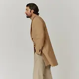 Thumbnail 4 of Oliver Sweeney Men's Eglinton Italian Recycled Wool Overcoat - Wheat